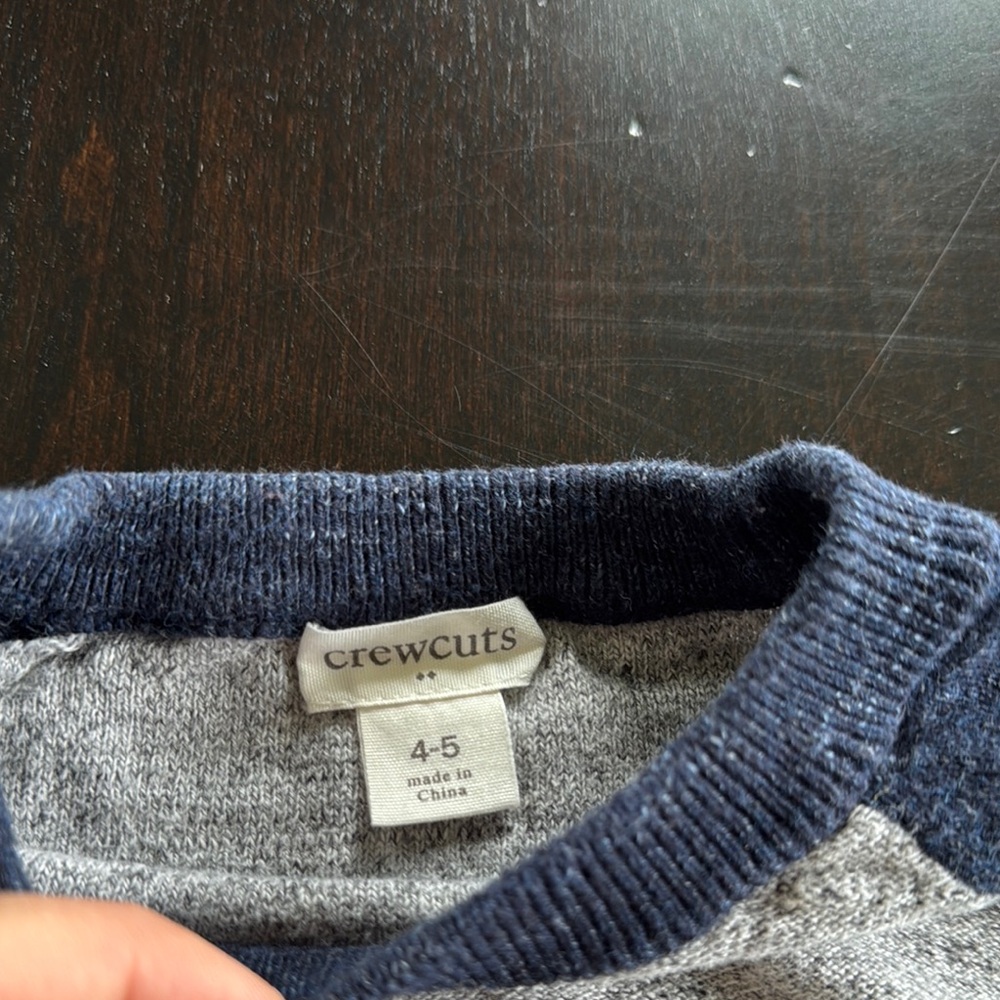 Crewcuts Blue and Gray Kids Sweater - Picture 2 of 2